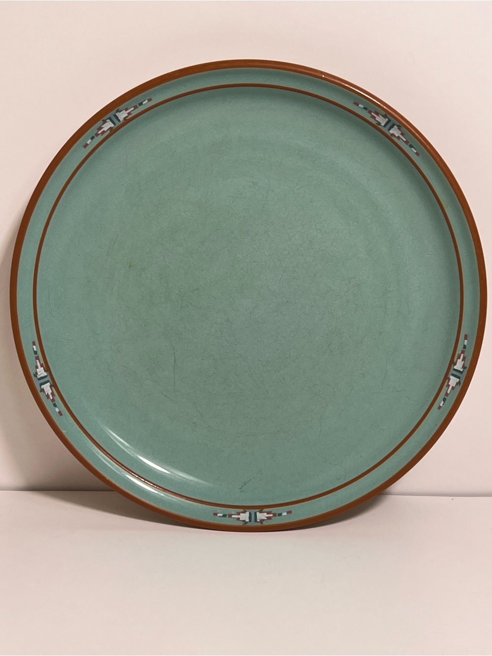 Vintage Noritake Boulder Ridge 8674 Stoneware Salad Plate Southwest Turquoise
